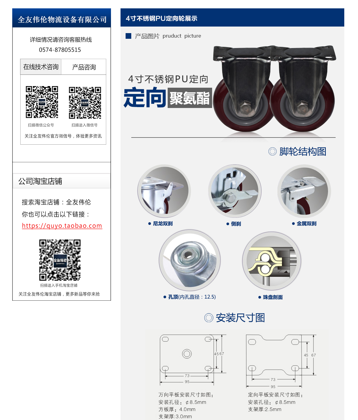 4寸不銹鋼P(yáng)U定向輪2.jpg